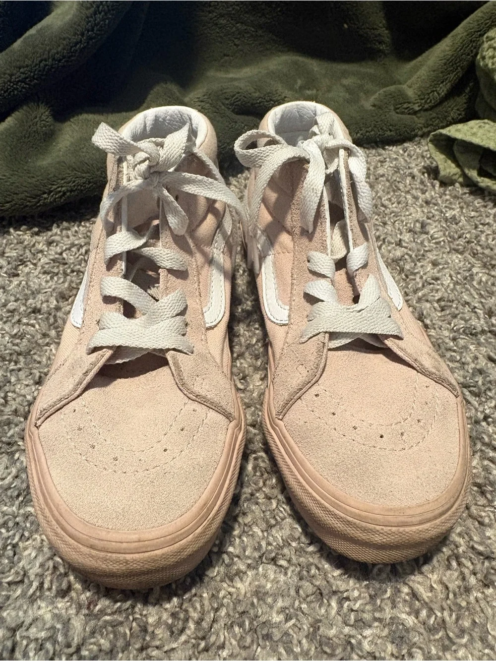 Vans Pink Suede High-Top Sneakers